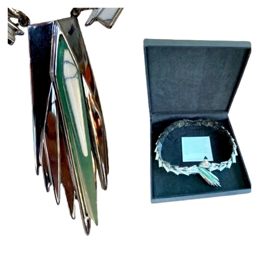 Unique & Rare Eddie Borgo Cyprus Jade Necklace + Original Box - Show-Stopper